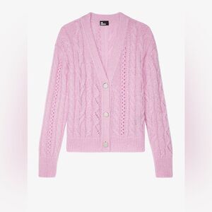 The Kooples Pink Cable Knit oversized Cardigan. NWT L